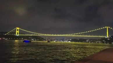 Fatih Sultan Mehmet Köprüsü sarıya büründü