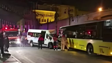 Servis minibüsü ile İETT otobüsü çarpıştı!