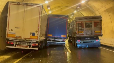 Zonguldak'ta tünelde tır kazası: 1 yaralı!