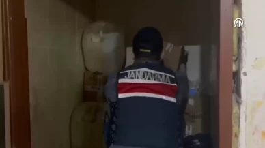 Depoya yapılan baskında 558 litre sahte içki ele geçirildi