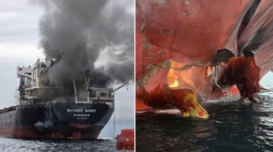 İran,  Hürmüz yakınlarında Tayland bandıralı gemiyi füzeyle vurdu!