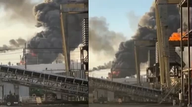 ABD’de petrol tesisinde şiddetli patlama! Alevler gökyüzünü kapladı