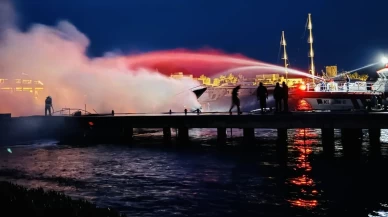 Bodrum Yalıkavak Marina’da dev yangın