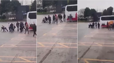 Otobüs terminalinde tekme tokat kavga! Yolcu ve şoför birbirine girdi
