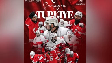 Türkiye, buz hokeyinde altın madalya kazandı!