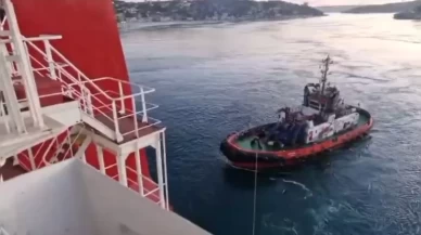 İstanbul Boğazı’nda kabus gecesi! Dev gemi yalıya çarpmaya metreler kala durabildi