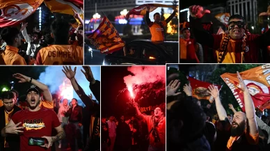 Galatasaray taraftarı sokağa döküldü