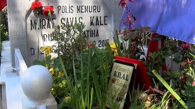 Şehit polisin mezarında duygulandıran mesaj