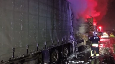 Samsun-Ankara kara yolunda dehşet! Ahşap yüklü tır alev topuna döndü: Trafik Tamamen durma noktasına geldi!