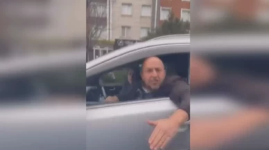 Yayaya yol veren kadın sürücüye cip sürücüsünden saldırı!