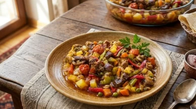 Kurban etinden bol sebzeli orman kebabı tarifi