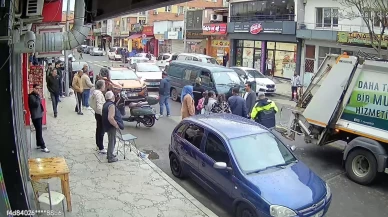 Tekirdağ'da dehşet anları kamerada! Hafif ticari araç çöp kamyonuna arkadan çarptı