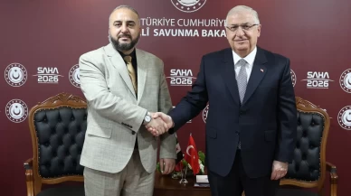 Bakan Güler, Suriye Savunma Bakanı Kasra ile SAHA 2026’da görüştü