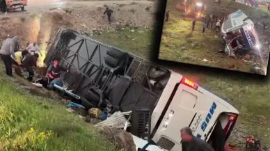 Malatya'da otobüs devrildi! Çok sayıda yaralı var...