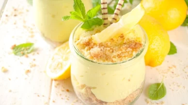 Fincanda pişmeyen pratik limonlu cheesecake