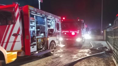 Silivri’de korkutan fabrika yangını!