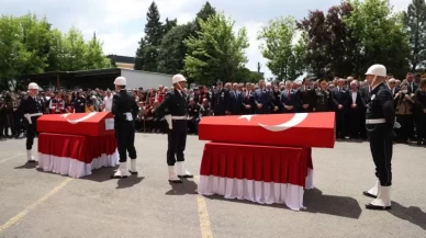 Şehit polislerimiz için Tekirdağ'da cenaze töreni düzenlendi