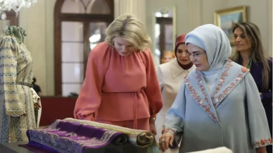 Dolmabahçe’de anlamlı ziyaret: Emine Erdoğan, Kraliçe Mathilde’yi ağırladı