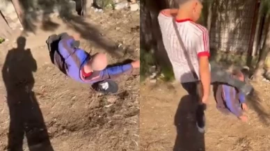 İzmir'de kan donduran görüntüler! Sokakta uyuyan yaşlı adamı tekmeleyip videoya çekmişlerdi