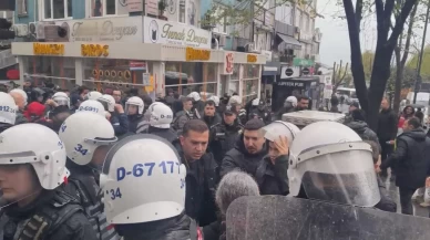 Barbaros Bulvarı'nda izinsiz gösteriye polis müdahalesi