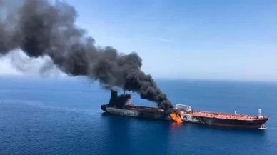 Son dakika! Umman açıklarında seyreden tankerde patlama