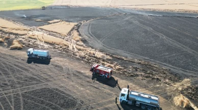 Tekirdağ’da buğday tarlalarındaki yangın söndürüldü