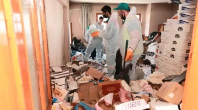 Bursa’da evden 20 ton çöp çıkarıldı!