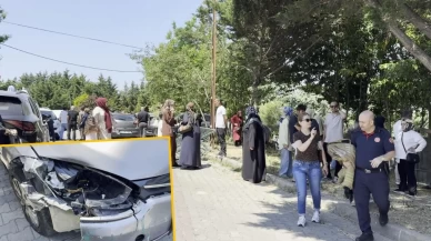 Büyükçekmece'de fren yerine gaza basan sürücü velilerin arasına daldı