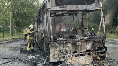 Beykoz'da İETT otobüsü kullanılamaz hale geldi
