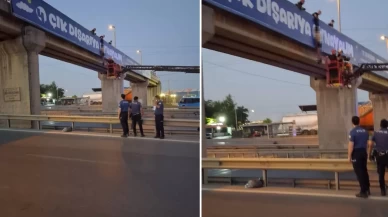 Korkunç olay! Yarı çıplak halde üst geçitte asılı bulundu