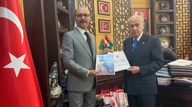 Talip Geylan, MHP Lideri Devlet Bahçeli'yi ziyaret etti! Kerkük raporunu sundu