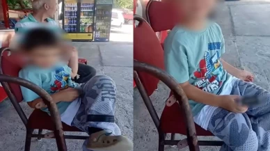 Çocuğa sigara verip alkole özendirdi! 'Akşam bira içeceğiz değil mi?'
