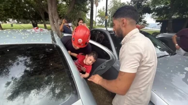 Antalya’da minik Firuz’un araçta mahsur kaldığı korku dolu anlar
