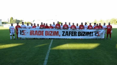 15 Temmuz şehitleri için dostluk maçı! Şehit aileleri ve gaziler bir araya geldi