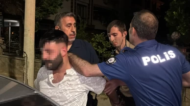 Aksaray'da alkollü sürücünün yakınları polisle çatıştı