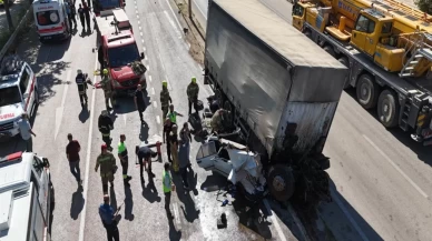 Bursa’da dehşet anları: Freni boşalan kamyon ortalığı savaş alanına çevirdi