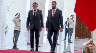 Macron ile Şara Şam'da görüştü! Patlamaların ardından kritik temas