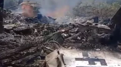 Ormanlık alana çakılan uçakta 10 kişi hayatını kaybetti!