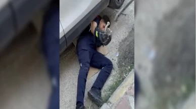 Otomobilin motoruna sıkışan yavru kedi kurtarıldı