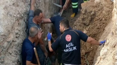 Kanalizasyon kazısında göçük: İşçi kurtarıldı