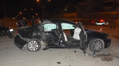 Kırıkkale'de otomobil ile motosiklet çarpıştı