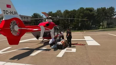 Şırnak’ta TIR’ın çarptığı kişi ambulans helikopterle Diyarbakır’a sevk edildi