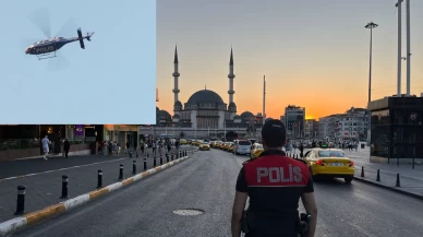 Taksim'de helikopter destekli abluka