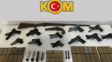 10 tabanca ve binlerce fişek ele geçirildi