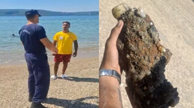 Halk plajında patlamamış askeri mühimmat paniği!