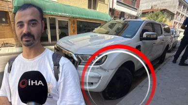 Park halindeki pikabın lastiklerini kesti: 'Hayat kısa, herkes önüne baksın'
