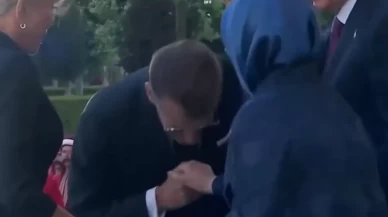 Fransa Cumhurbaşkanı Macron protokol kurallarını unuttu: Emine Erdoğan'ın verdiği tepki kameralara yansıdı