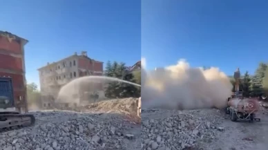 5 katlı bina korna sesiyle yerle bir oldu