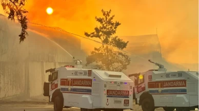 Şanlıurfa’da besi çiftliğinde yangın: TOMA'lar devrede