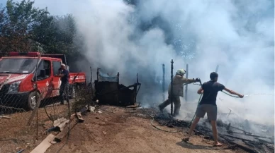 Silivri’de çiftlikte korkutan yangın